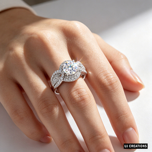 <b>Custom</b> S925/10K/14K/18K Solid Gold 1.00 Carat VVS-VS Quality Round Lab Grown Brilliant Cut Diamond Wedding <b>Ring</b> - Product Image 4