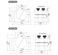 Support de fixation de moteur de broche en aluminium moulé 52mm 55mm 65mm 80mm 100mm 105mm 125mm pour routeur CNC et machine de fraisage