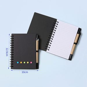 Carnet publicitaire adhésif avec stylo, bloc-notes autocollant, papier kraft, carnet à spirale, bloc-notes portable, journal intime - Product Image 2