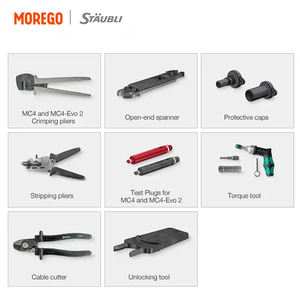 Staubli <span class=keywords><strong>MC4</strong></span> et <span class=keywords><strong>MC4</strong></span>-EVO2 Pince à sertir pour connecteur PV Pince à dénuder pour coupe-câble solaire Outil d'assemblage et de déverrouillage - Product Image 4