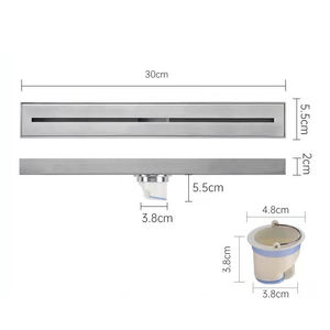 Rejillas de Drenaje de Piso para Sótano Negras de Alta Calidad y al Mejor Precio, Trampa de Acero Inoxidable para Desagüe de Inodoro y Alcantarillado - Product Image 1