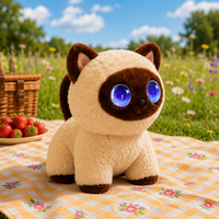 Peluche qui répète ce que vous dites, approuvée EN71, pour filles et garçons, taille moyenne, jouet chat imitant les sons, compagnon de lit en peluche