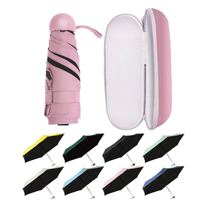 Custom Printed Logo 19 Inch*6k 5 Fold Pocket Umbrella Windproof Rain Umbrella UV Protection Travel Umbrella Wholesale - Product Image 6