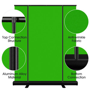 1.5x2m tinh khiết màu xanh lá cây <span class=keywords><strong>chromakey</strong></span> Bảng điều chỉnh ảnh nền pull-up Polyester Vải vải cho studio chơi game và chụp ảnh - Product Image 5