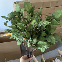Bouquet de feuilles de rose artificielles vertes à bas prix L-251, fausse feuillage de rose, bouquet pour mariage, décoration de la maison, feuilles de rose en soie