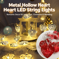 Guirlande lumineuse LED en cuivre en forme de cœur, pour intérieur, mariage, Saint-Valentin, fête, décoration romantique de bureau, cadeau, vente en gros, rechargeable, 3m