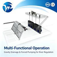 Station de pompage avec volet intégré pour la lutte contre les inondations, le drainage des eaux pluviales, la prévention des refoulements et les projets d'assainissement municipal