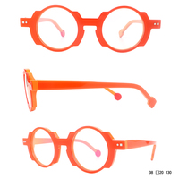 Nouvelle monture de lunettes optiques en acétate assortie aux couleurs, monture irrégulière, tendance hip-hop, lunettes décoratives pour enfants de 3 à 8 ans
