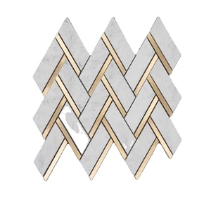 Mosaïque moderne <span class=keywords><strong>en</strong></span> marbre blanc de Carrare de forme irrégulière Carreaux de sol <span class=keywords><strong>en</strong></span> verre <span class=keywords><strong>pour</strong></span> la décoration de cuisine d'hôtel - Product Image 6