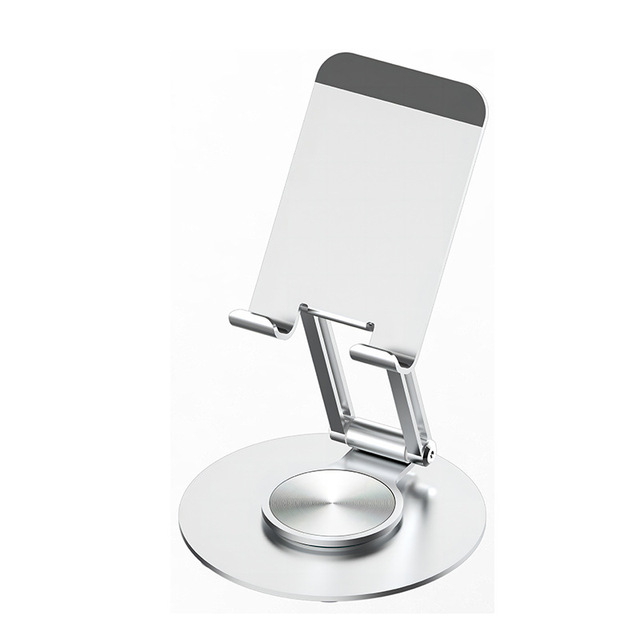 Lanxinda P2A Portable Full Aluminum Alloy Mobile Phone Tablet Anti-Slip 360 Degree Rotating Desk Stand Live Broadcast Foldable