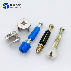Shengyuan Three In One Connector Zinc Alloy 15-16mm Furniture Board Fastener Easy Installation - Product Image 1