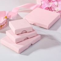 Boîte à bijoux personnalisée YZ Factory, fine, 1,5 cm, rose, pour boucles d'oreilles et bagues, emballage cadeau, emballage en carton personnalisé