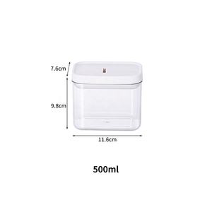 محكم تكويم حاويات طعام الثلاجة البلاستيك المنظم الغذاء صناديق صناديق التخزين مع غطاء - Product Image 4