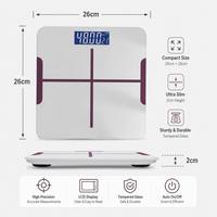 Pèse-personne intelligent Bluetooth numérique avec analyse de la composition corporelle, affichage LCD précis, application de suivi de santé et de fitness pour la chambre à coucher