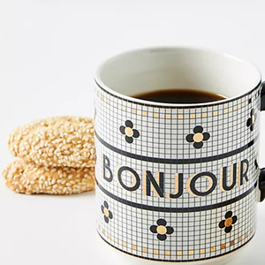 Tazas de Café de Cerámica Geométricas con Borde Dorado Creativas, Hechas a Mano, Estilo Retro de Lujo Ligero, Marca EHG, Origen GUA - Product Image 5