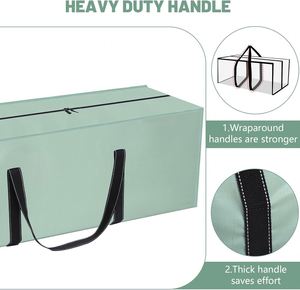 Bolsas de Almacenamiento de Ropa Resistentes, Ecológicas, Multifuncionales e Impermeables con Cierres para Mudanzas, Campamentos y Viajes - Azul Claro - Product Image 4