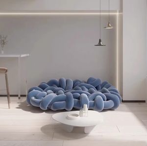 Canapé en forme de python, simple et moderne, meubles design enveloppés et tissés, tissu de salon, canapé célèbre sur Internet - Product Image 3