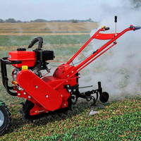 Mini-cultivateur à moteur diesel, petit équipement de culture des terres avec outils de creusement de sillons