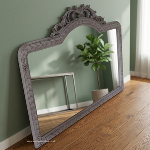 Miroir antique, cadre classique, style français, accessoires en bois - Product Image 3