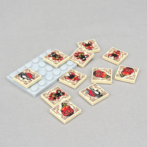 Bloques de Construcción Impresos 3068 con Patrones de Demonios Sellados, Ira, Envidia, Miedo y Greed, Accesorios de Juguete de Piezas Pequeñas - Product Image 3