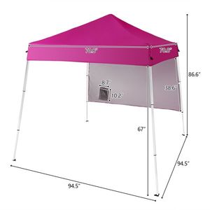 เต็นท์กันสาดพับได้สีชมพู ขนาด 6x6 ฟุต สำหรับตั้งแคมป์และใช้ในลานบ้าน - Product Image 5