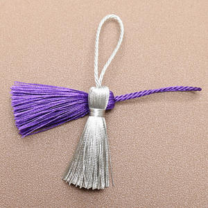 Pendentifs et breloques de mode faits main DIY en polyester lisse anti-plis de 5 cm avec pompon pour lanière, autres petits lanières - Product Image 5