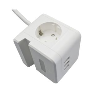 Đức tiêu chuẩn hai pin cắm & <span class=keywords><strong>3</strong></span> cổng USB đa ổ cắm 16A điện mở rộng cáp vuông sạc <span class=keywords><strong>2</strong></span> AC cửa hàng Z-Wave mạng - Product Image 5