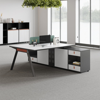 Bureau de travail moderne en bois de qualité supérieure avec huche et étagère – Conception modulaire convertible extensible
