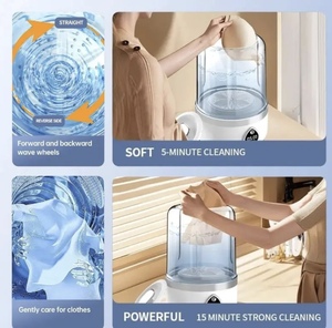 Nueva Mini Lavadora Plegable <span class=keywords><strong>de</strong></span> Plástico con Alimentación USB, Lavadora Portátil Semiautomática Todo en Uno para Ropa Interior y Calcetines - Product Image 3
