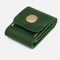 Eco-friendly PU Leather Guitar Pick Holster Three-Fold Storage Bag for Stringed Instruments Parts Accessories
