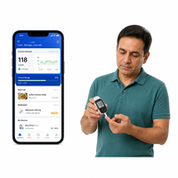 Développement d'une application de gestion du diabète de qualité supérieure pour iOS et Android avec suivi du glucose et enregistrement des repas LionCreate