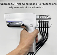 6D Troisième Génération Électronique Intelligente Extension de Cheveux Machine D'extension de Cheveux Sans Soudure Invisible Rapide Extension de Cheveux Y