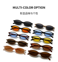 Lunettes de soleil vintage ovales de luxe, logo personnalisé, petite monture pour femmes, protection UV