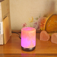 Lampe de sel de l'Himalaya alimentée par USB, veilleuse en cristal de sel rose naturel, lampe de chevet à lumière chaude, décoration d'intérieur, cadeau