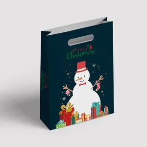 Nouveauté Vacances Offre Spéciale Papier cadeau de luxe Sac de Noël Sacs à provisions en papier avec logo