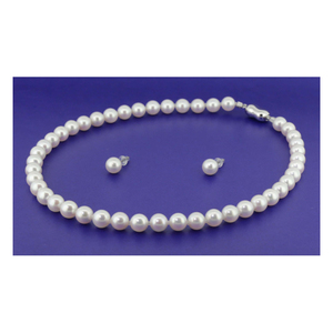 Vente en gros 2024 Ensemble de bijoux tendance pour femmes Collier de perles de style classique Boucles d'oreilles pour fête de mariage Anniversaire de fiançailles - Product Image 5