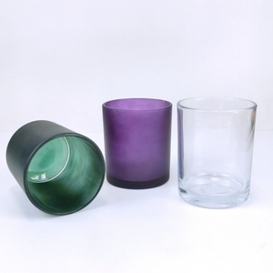 Wholesale 8oz 500ml <b>Empty</b> Vessel Luxury Glass Black Candles Jar Glass Candle Holders Lanterns and Candle Jars - Product Image 4