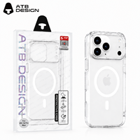 Coque personnalisée ATB pour iPhone 18 Pro Max transparente anti-choc magnétique, coque PC antichoc transparente