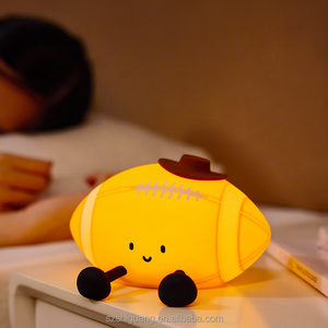 Xách tay dễ thương <span class=keywords><strong>mini</strong></span> bóng bầu dục <span class=keywords><strong>LED</strong></span> Silicone Đèn Điện thoại di động đứng có thể sạc lại cảm ứng ánh sáng Silicone ánh sáng ban đêm cho trẻ em - Product Image 3