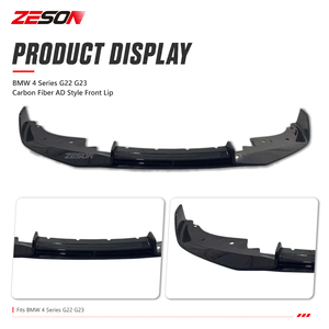Divisor Delantero Estilo AD de Fibra de Carbono Seca ZESON para <span class=keywords><strong>BMW</strong></span> Serie 4 G22 G23 M440i 430i Coupé 2021+ - Product Image 3