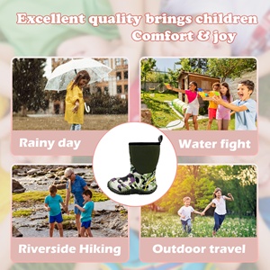 Bottes de <span class=keywords><strong>pluie</strong></span> pour enfants YL-25144 en néoprène, confortables, résistantes à l'eau, mi-mollet, pour l'extérieur, vente en gros - Product Image 5