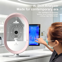 Analyseur de peau facial IA 12 spectres avec topographie 3D, détection des rides, de la pigmentation, de l'acné et de l'hydratation, stockage cloud, usage commercial