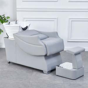 Professional High End Portable Shampoo Bowls and Chairs Black Shampoo <b>Bed</b> Ceramic Basin Hair Salon Beauty Furniture - Product Image 3