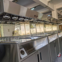 Station de maintien au chaud pour frites en acier inoxydable avec 4 lampes chauffantes et armoire pour cuisines commerciales, pour chaînes de restaurants QSR