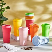 베스트 셀러 맞춤형 로고 16oz 500ml 플라스틱 텀블러 변색 뚜껑이있는 콜드 컵