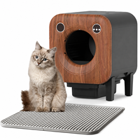 Litière pour chat électrique semi-automatique OEM en gros, intelligente, Wi-Fi, autonettoyante, avec fonction de nettoyage rapide et facile