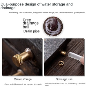 Vassoio da Tè in Ceramica Vintage Giapponese, Base per Teiera Smaltata in Ferro, Doppio Uso per Conservazione Acqua e Drenaggio, per Caffè e Tè - Product Image 4