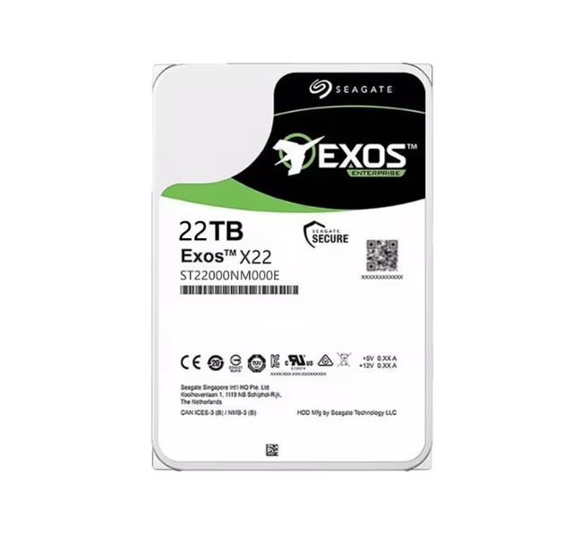 ST22000NM000E HDD 12Gb/s 512e/4Kn Exos X22 3.5inch SAS 22TB Sea-gate NEW