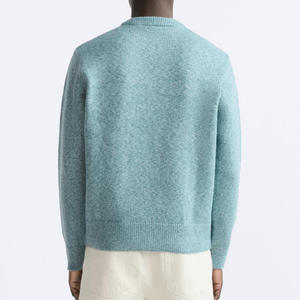 Suéter de hombre con logotipo personalizado, suéter de punto de manga larga para hombre, suéter de punto liso de invierno de talla grande, suéter de punto de gran tamaño para hombre - Product Image 2