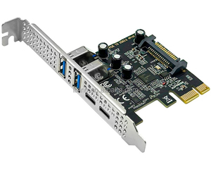 Carte Hub USB 3.2 Gen1 5 Gbps Type C PCIE, carte PCI Express USB 3.0, 2 ports USB A + 2 ports Type-C / Adaptateur de carte d'extension USB3.2 PCI-E - Product Image 1